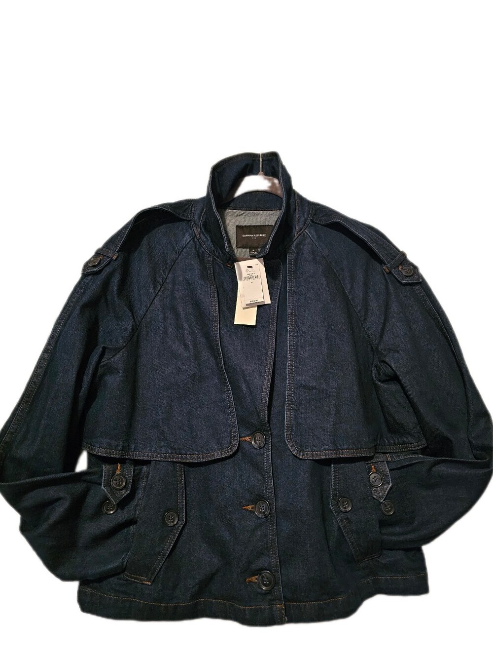 Banana Republic Factory Dark Blue Denim Jean Jacket